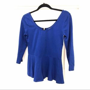 Express Scoopneck Peplum Top